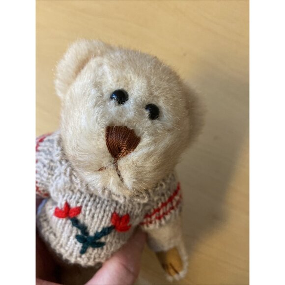 Boyds Bears Sweater Articulated Mini Christmas Tree Bear Ornament 8” No Tag - Picture 5 of 7